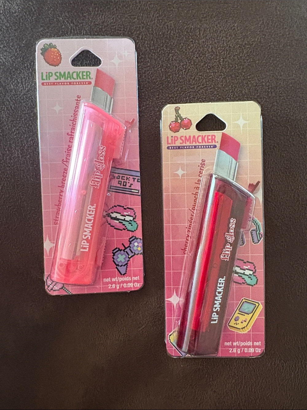 Lip Smacker Flip Gloss 2pc (Cherry Zinger, Strawberry Breeze) New 2026